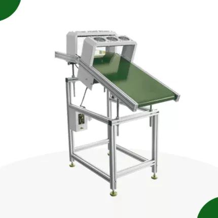 Solder infeed and outfeed conveyor